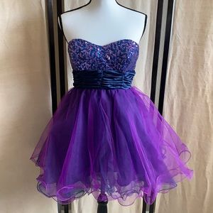 ‼️SOLD❗️Knee Length Tulle Dress Strapless 7
